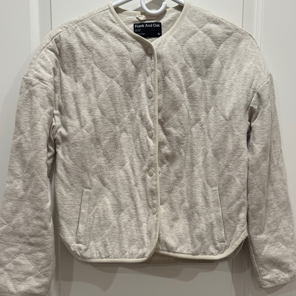 Women's Cream Quilted Jacket